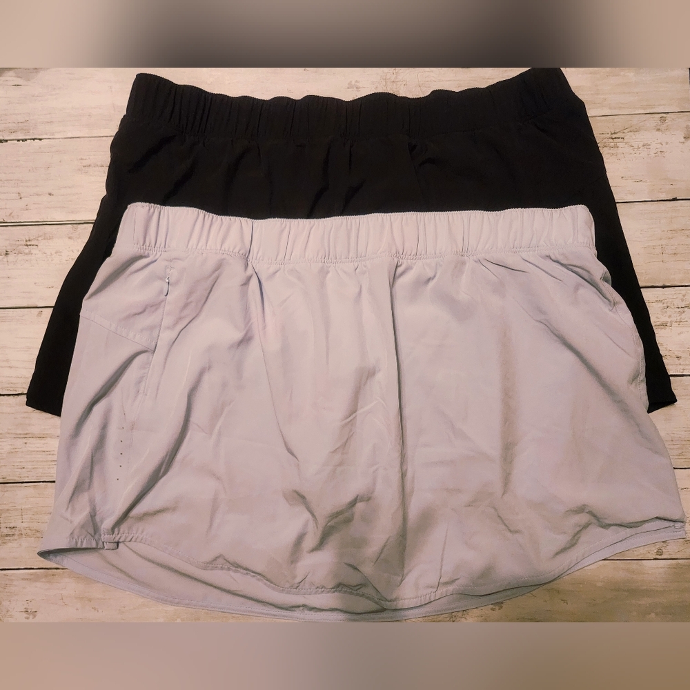 Black and Lavendar Athletic Skorts